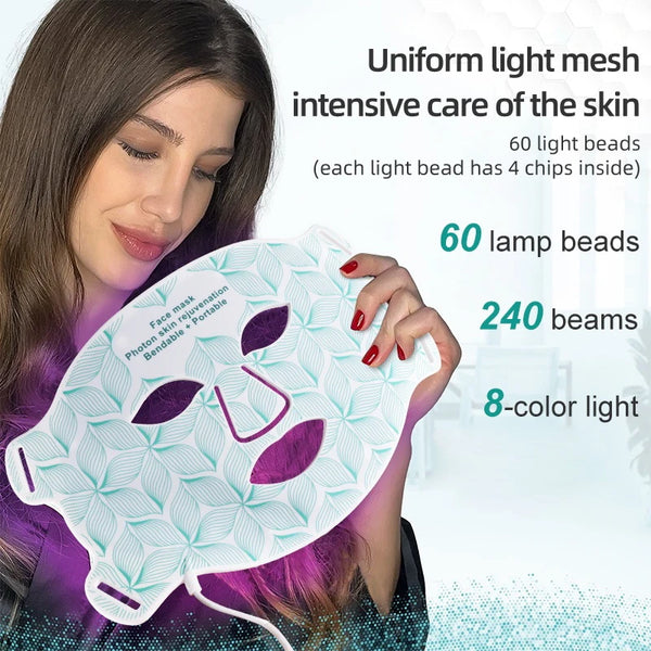 GlowShield Pro — 8-Colour LED Face & Neck Rejuvenation Mask