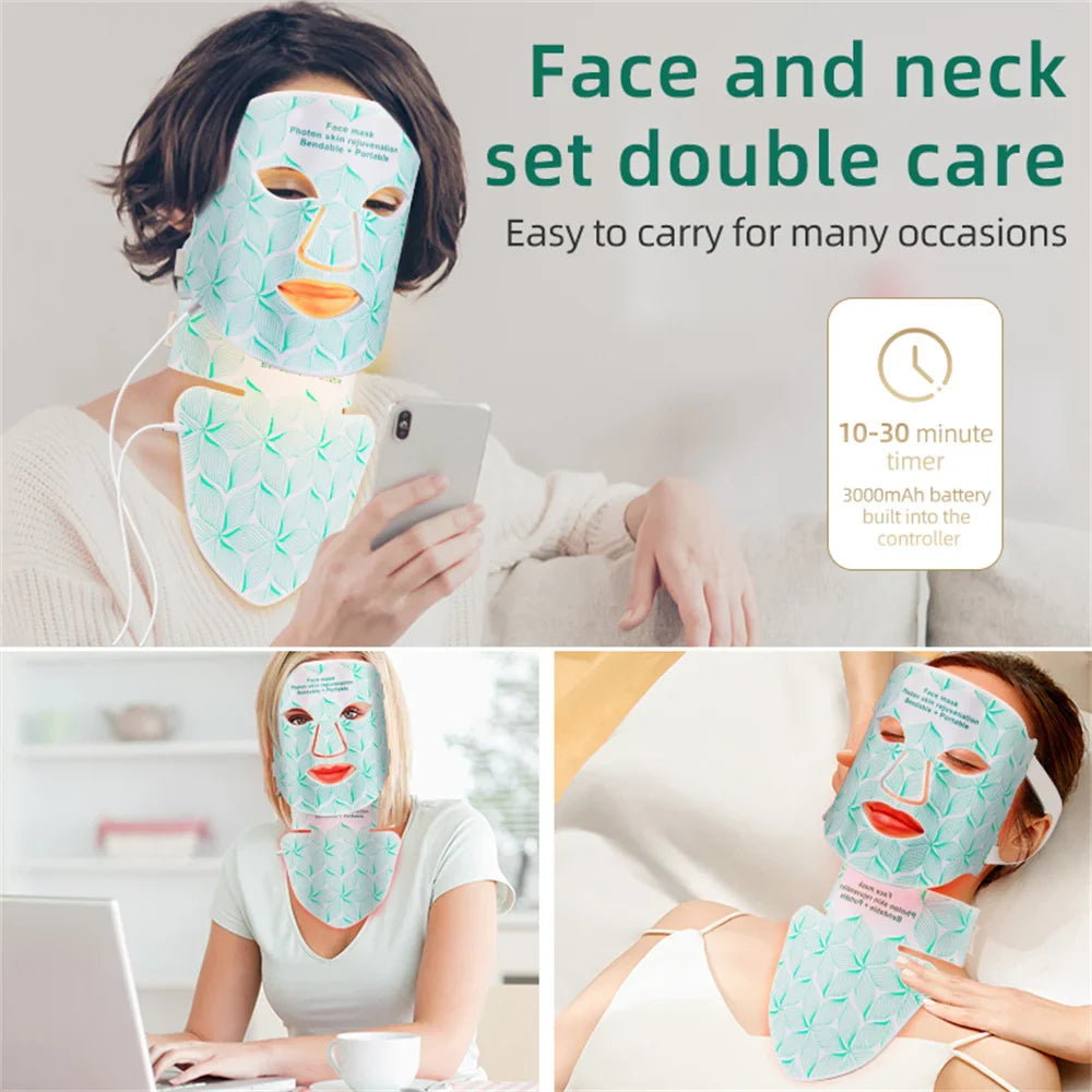 GlowShield Pro — 8-Colour LED Face & Neck Rejuvenation Mask